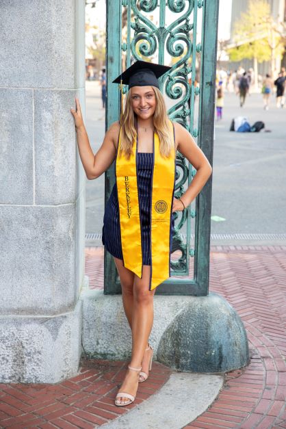 Woman graduating from college